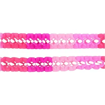 Dekorativní girlanda na oslavu, růžová, 2 x 2,5 m