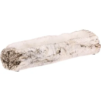 Stojan na květiny Obal na květiny - truhlík, imitace břízy, vel. L, bílý - BMO3620-L