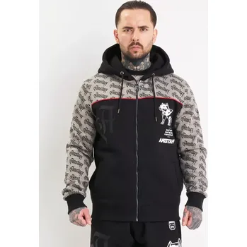 Pánská mikina Amstaff Pánská Mikina Varek Zip Black/Grey