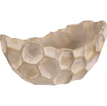 Obal betonový - vzor buněk, tvar vaničky, vel. M, béžovo-zlatý - BMO3613-M