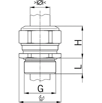 elektrický kabel Agro 1100.50.94.420 Kabelová vývodka Progress, nerezová, A2, dlouhý závit M50