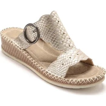 Dámské pantofle PEDICONFORT Kožené pružné pantofle béžová 38