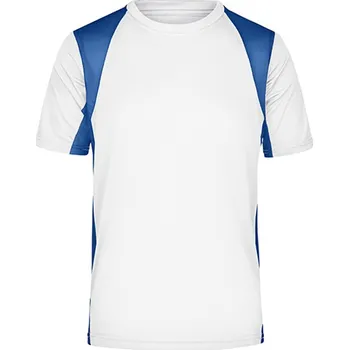 Pánská móda James&amp;Nicholson Pánské funkční triko JN306 White-Royal XXL