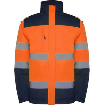 Roly Epsylon Pánská Hi-Viz parka HV9304 Navy Blue 55-Fluor Orange 223 S