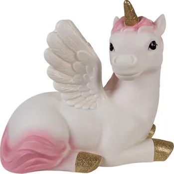 Lampička Dětská stolní LED lampička bílý jednorožec Unicorn - 41*25*40 cm