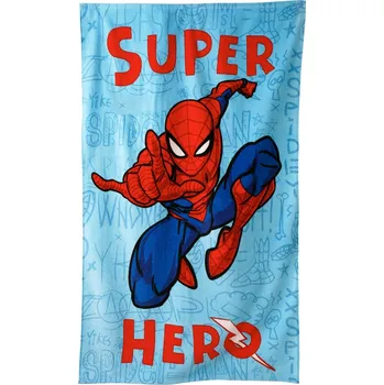 Blancheporte Dětská velurová osuška s potiskem Spiderman modrá