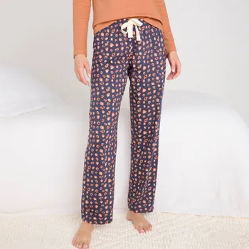 Dámské noční prádlo Blancheporte Pyžamové dlouhé kalhoty s celopotiskem nám. modrá/měděná 34/36