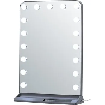 Make-up IMMAX LED zrcadlo HOLLYWOOD Make-up/ CCT/ LCD display/ USB C/A výstupy/ šedé