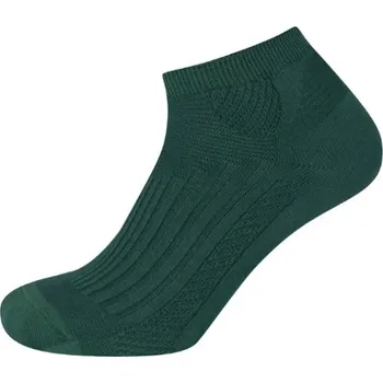 Pánské ponožky KNITVA Sportovní kotníčkové ponožky s cool efektem Outdoor - 3 páry tmavě zelená 47