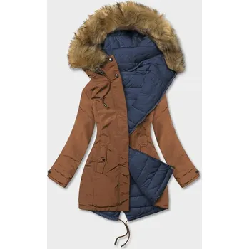 Dámská cargo bunda Dámská oboustranná zimní bunda: parka i péřová - hnědá, odstíny hnědé XXL (44) i392_21228-48