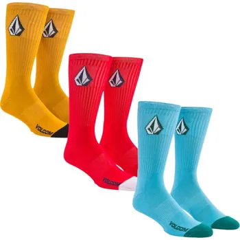 Cyklistické návleky Ponožky - VOLCOM Full Stone Sock 3-Pack 2025 - Mix