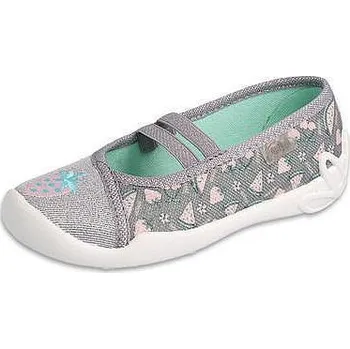 Dívčí bačkory BEFADO dívčí balerínky 116X317 šedé 26