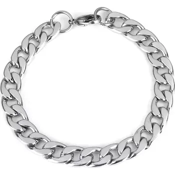 Náramek Náramek z chirurgické oceli Masive Cuban Silver 13 mm - Délka 18,5 cm