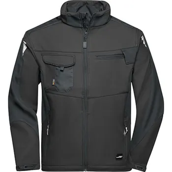Pánská softshellová bunda James&amp;Nicholson Pánská softshellová bunda JN844 Black-Black L