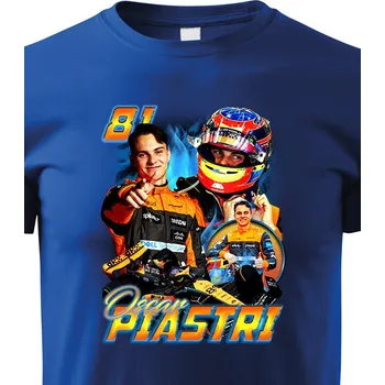 Chlapecké tričko Dětské tričko F1 - Oscar Piastri, Barva Modrá, Velikost 110 cm/4 roky, Canvas Dětské tričko Bezvatriko.cz 2857