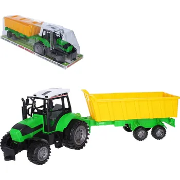 autíčko _Ostatní 1_ Traktor plastový farmářský set s velkou vlečkou 53cm