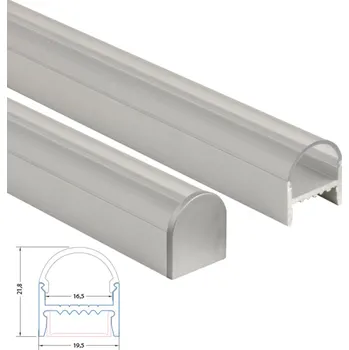 LED osvětlení MCLED Profil AL 20/22mm PD čirý 2m komplet ML-761.008.02.2