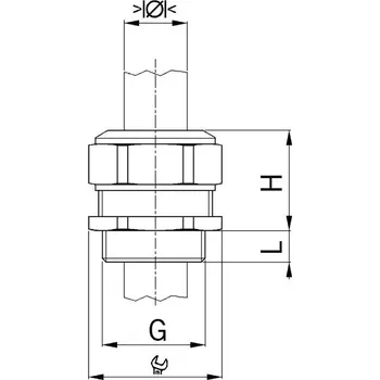 elektrický kabel Agro 1571.17.105 Kabelová vývodka Progress, plastová, světle šedá, M16, jednodílné těsnění