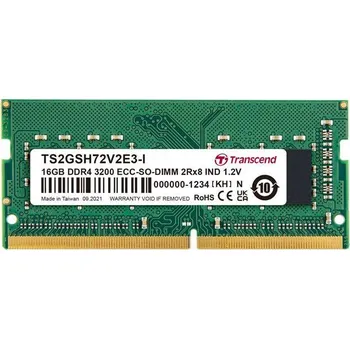 Operační paměť Transcend paměť 16GB Industrial ECC SODIMM DDR4 3200 1Rx8 (2Gx8)x9 CL22 1.2V + Doprava ZDARMA