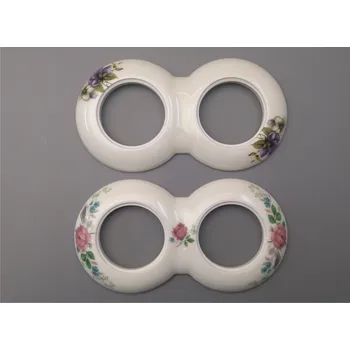 vypínač Porcelánový rámeček dvojitý dekorovaný