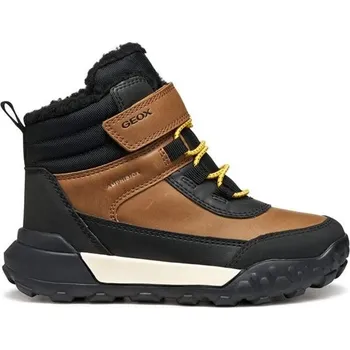 Dívčí sněhule Dětská zimní obuv Geox J TREKKYUP B ABX 34 Hnědá, Černá, Bílá