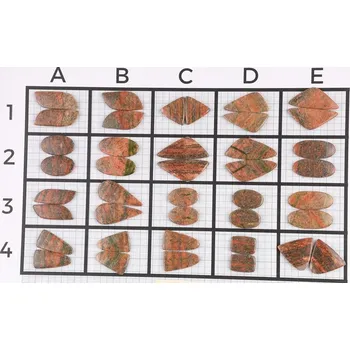 Přírodní kámen Kabošony páry Unakit