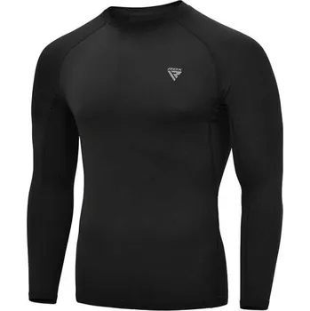 Pánské tričko Pánské sportovní triko RDX T15 LONG SLEEVE RASH GUARD L Černá, Šedá