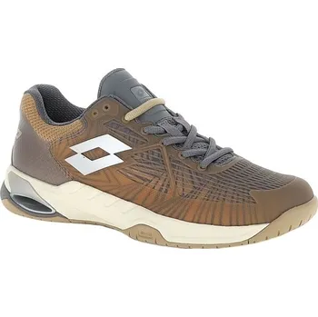 Pánské tenisky Pánské boty na tenis Lotto MIRAGE 100 II SPD 9.5 Šedá, Hnědá, Bílá