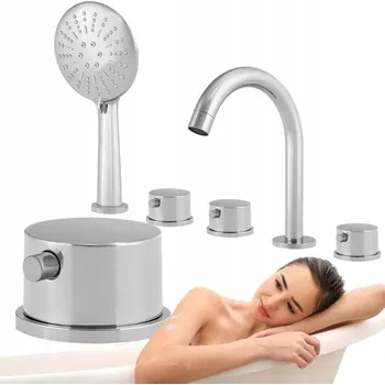 Vodovodní baterie Vanová baterie na okraj vany Silla Premium stříbrná