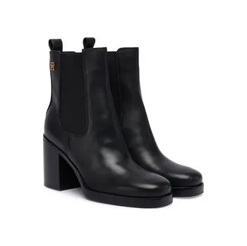 Dámské kozačky Polokozačky Tommy Hilfiger Square Toe Chelsea High Block Hl FW0FW08844 Černá 41