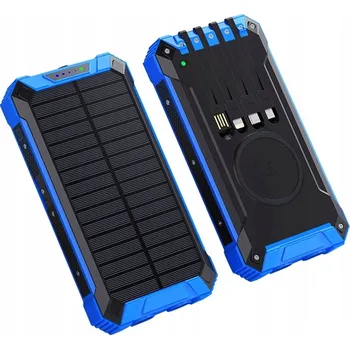 Powerbanka SOLÁRNÍ POWERBANKA 10000 MAH USB KOMPAKTNÍ AKUMULÁTOR SVÍTILNA 4 KONEKTORY