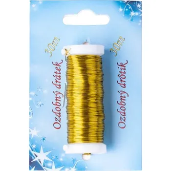 Vázací drát Drátek vázací 30m zlatý
