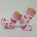 Trepon Dětské bavlněné ponožky SRDÍČKA Barva: bílá, Velikost: 13 - 15 (19 - 22)