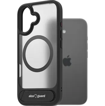 Pouzdro na mobilní telefon AlzaGuard Matte Case with Stand Compatible with MagSafe for iPhone 17 černý