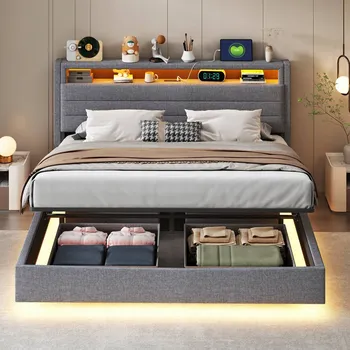 Postel Jednolůžková dřevěná postel Arhatreya 160x200 cm šedá