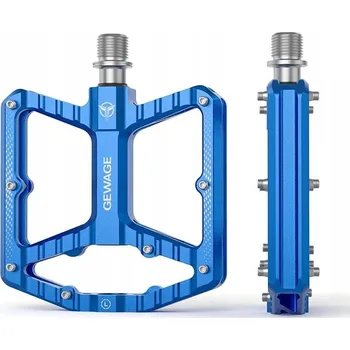 Pedál na kolo Platformové hliníkové pedály na kolo s kuličkovými ložisky Gewage Modré