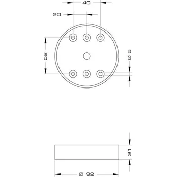 Průmyslové svítidlo Sirena 90367 nízká základna 12/24 V, pro řadu M-LINE, světle šedá
