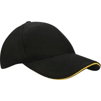 Kšiltovka L-Merch Unisex kšiltovka C683 Black-Yellow one size