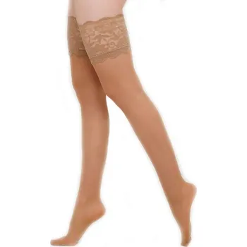 Dámské punčochy Giulia luxusní dámské jemné elastické samodržící punčochy s vysokou krajkou Passion 20DEN DAINO 1|2