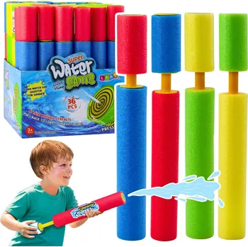 Hračka na písek LEAN Toys Pěnová vodní pistole Vodní pumpa Trubka Barevná 30 cm Mix