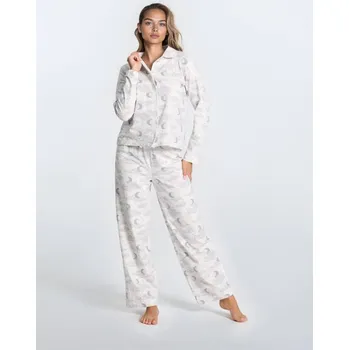 Dámské noční prádlo Sinsay - Dvoudílné bavlněné pyžamo - bílá - 192FM-00X - 192FM-00X-S