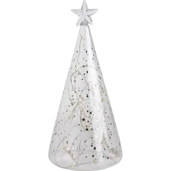 Svícen Raeder, Lampion LED Raeder, vánoční stromek, 22 cm, stříbrný - Formadore