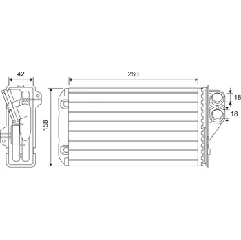 Výměník tepla, vnitřní vytápění VALEO 811634