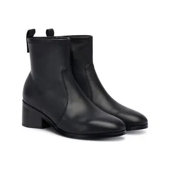 Oblečení a móda Polokozačky Tommy Hilfiger Th Stretch Leather Bootie FW0FW08860 Černá 37