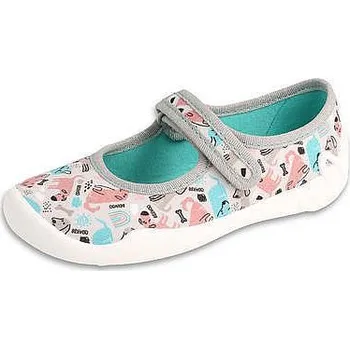 Dívčí bačkory BEFADO dívčí balerínky 114X550 šedé 27