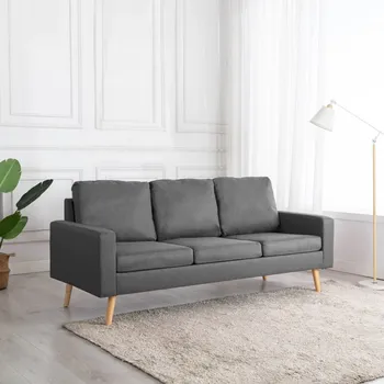 Pohovka vidaXL 3dílná pohovka světle šedá textil