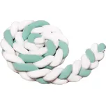 T-TOMI Pletený mantinel 180 cm White + Mint