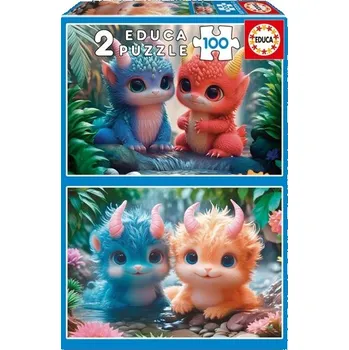 Puzzle Puzzle Roztomilé příšerky 2x100 dílků