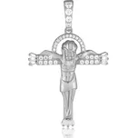 JVD Dámský stříbrný přívěsek se zirkony křížek SVLP1430XK6BI00