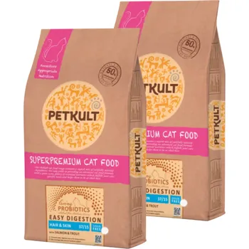 Krmivo pro kočku Petkult Cat Probiotics Hair/Skin - 2x2kg